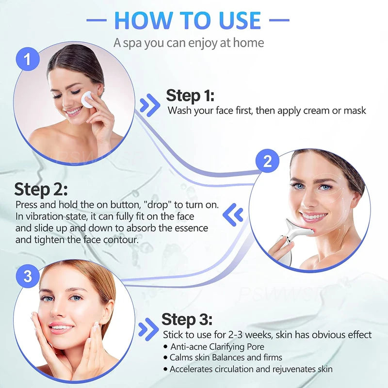 Neck and Facial skin tightening wand