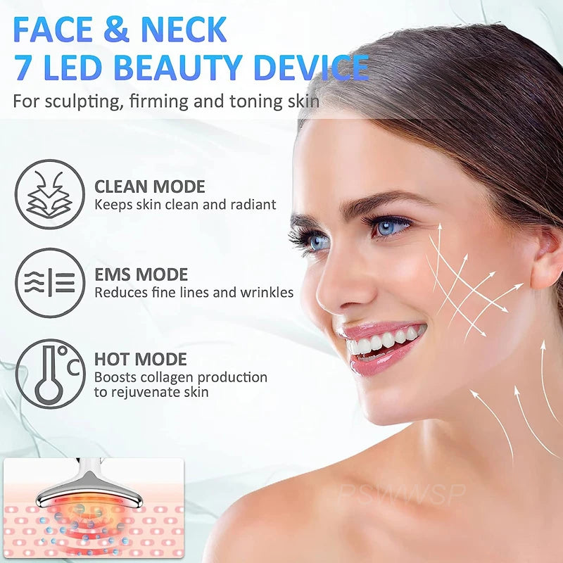 Neck and Facial skin tightening wand