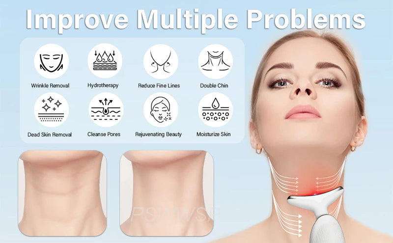 Neck and Facial skin tightening wand