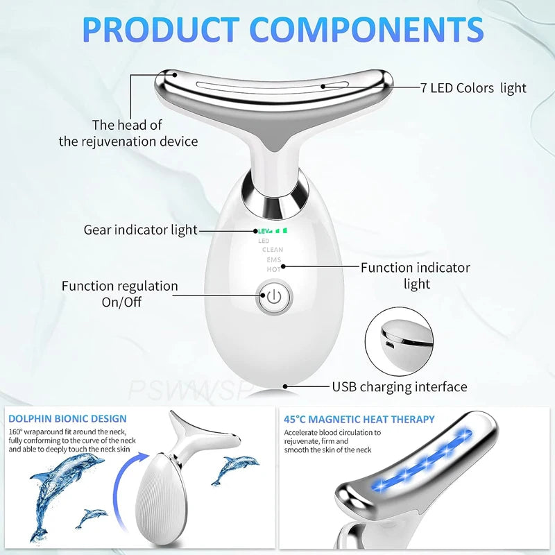 Neck and Facial skin tightening wand